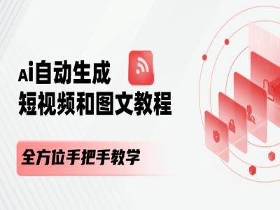 AI自动生成短视频和图文课程，全方位手把手教学-狼哥资源库