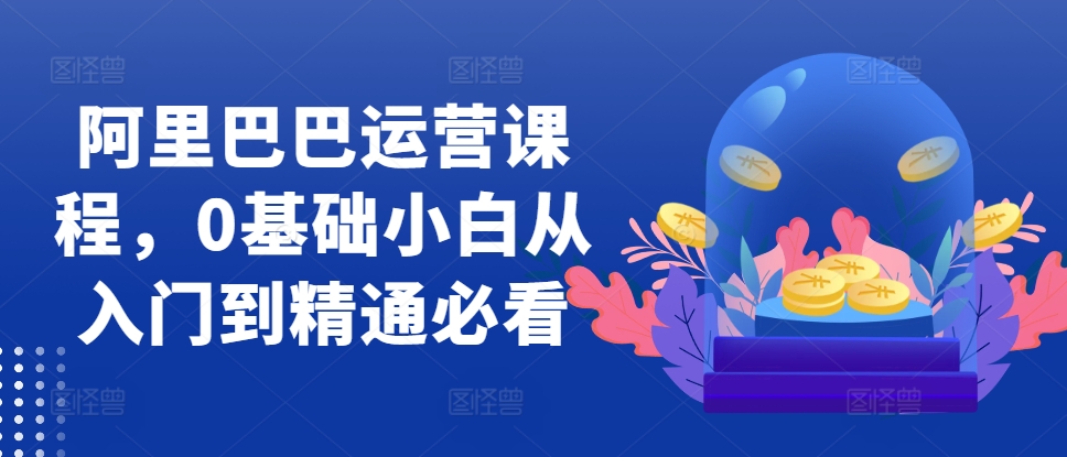 阿里巴巴运营课程，0基础小白从入门到精通必看-创业项目致富网、狼哥项目资源库