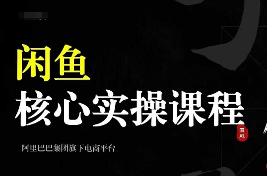 2024闲鱼核心实操课程，从养号、选品、发布、销售，教你做一个出单的闲鱼号-创业项目致富网、狼哥项目资源库