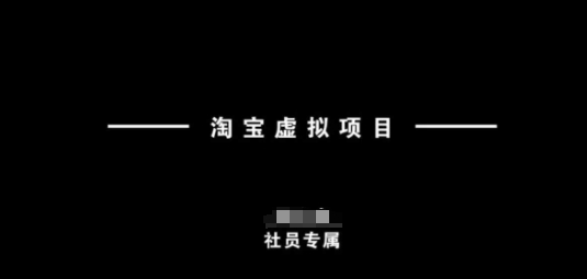 淘宝虚拟项目，从理论到实操，新手也能快速上手-创业项目致富网、狼哥项目资源库