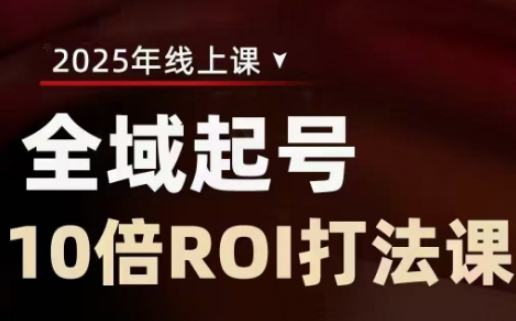 2025全域起号10倍ROI打法课，助你提升直播间的投资回报率-创业项目致富网、狼哥项目资源库